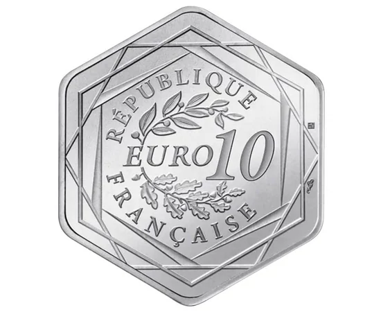 10 euro Coroană de stejar cu laurival.nom. argint de 500/1000 17 g Franţa 2026