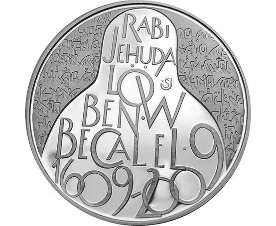 200 coroane Omagiu rabinului Judah Loew argint de 900/1000 13 g Republica Cehă 2009
