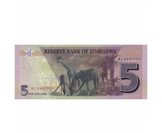 5 dolari    0 Zimbabwe 2019