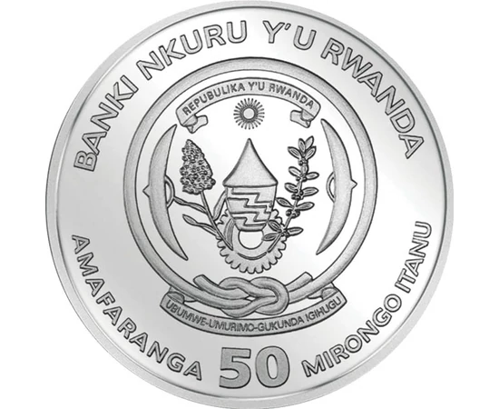 50 franci Stemă  argint de 999/1000 311 g Ruanda 2026
