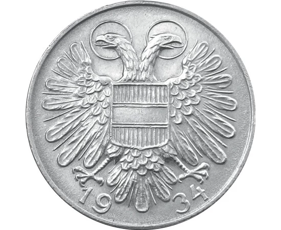  1 şhiling, Stema din 1924, 1934-35, Austria