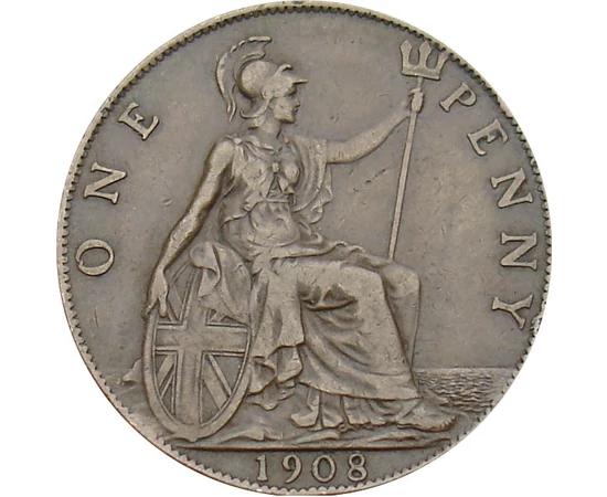 1 penny Eduard al VII-lea al Regatului Unit bronz 945 g Marea Britanie 1902-1910