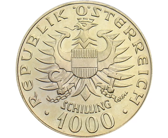  1000 şilingi, Babenberger, aur, 1976, Austria