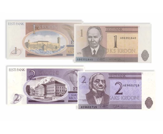 1, 2, 5, 10 coroane, ,  , 0, Estonia, 1992-2007