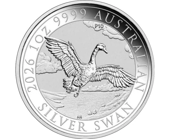 1 dolar, Lebădă care îşi ia zborul, , fineţe, argint de 999,9/1000, 31,1 g, Australia, 2026