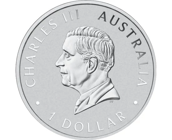 1 dolar Charles al III-lea  argint de 9999/1000 311 g Australia 2026