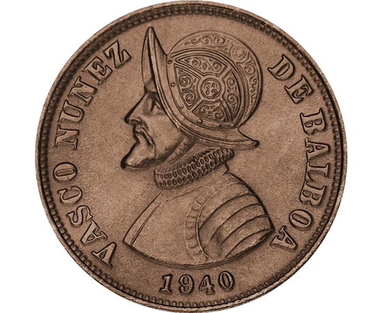1 şi 1/4 centesimo, Vasco N. de Balboa, , bronz, 3,1 g, Panama, 1940