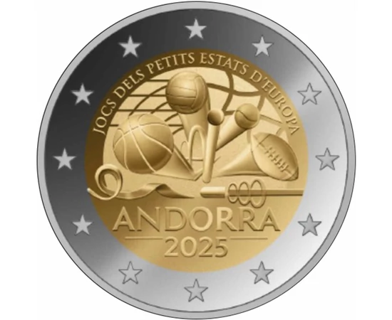 2 euro, Echipamente sportive, GSSE, , cupru, nichel, 8,52 g, Andorra, 2025