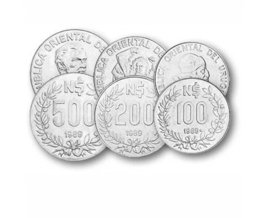 5 10 50 100 200 500 peso nou    0 Uruguay 1989