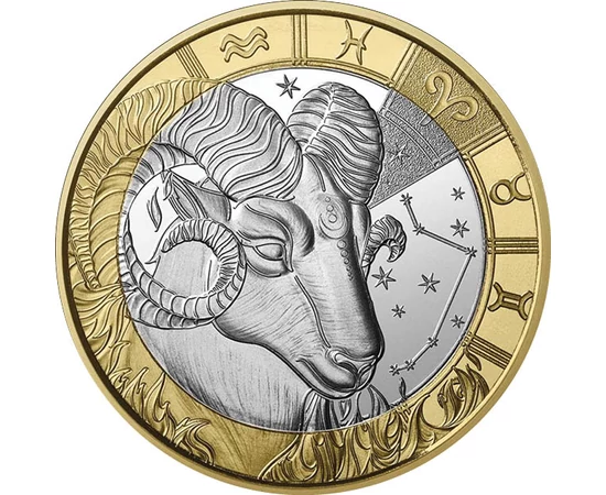 5 euro, Zodia Berbec, constelaţie, cupru, nichel, 11,7 g, Franţa, 2026