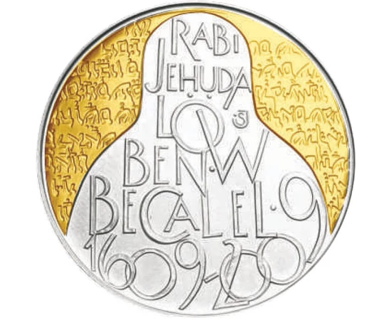  200 Kč Rabbi Jehuda Lőv Ag2009pp Cehia