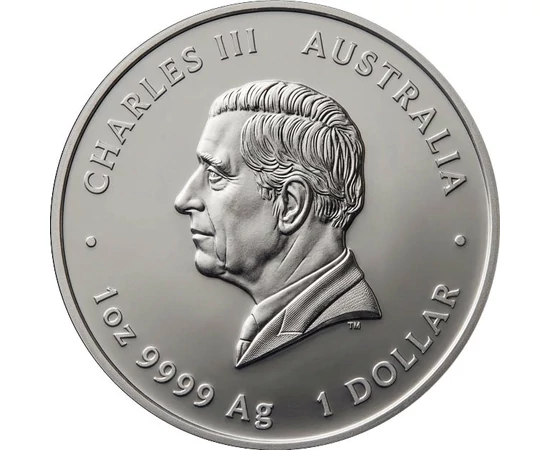 1 dolar Charles al III-lea  argint de 9999/1000 311 g Australia 2026