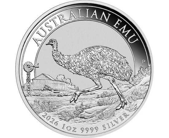 1 dolar, Emu, , fineţe, argint de 999,9/1000, 31,1 g, Australia, 2026