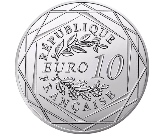 10 euro Coroană de laur şi stejarval. nom. argint de 333/1000 13 g Franţa 2026