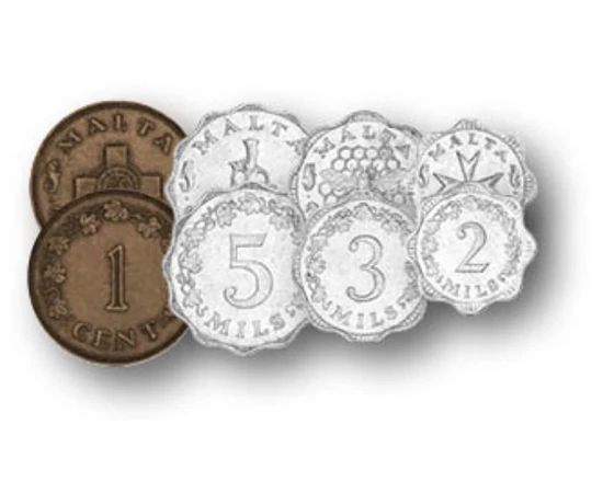 2 3 5 mil 1 2 5 10 25 50 cenţi    0 Malta 1972-1982