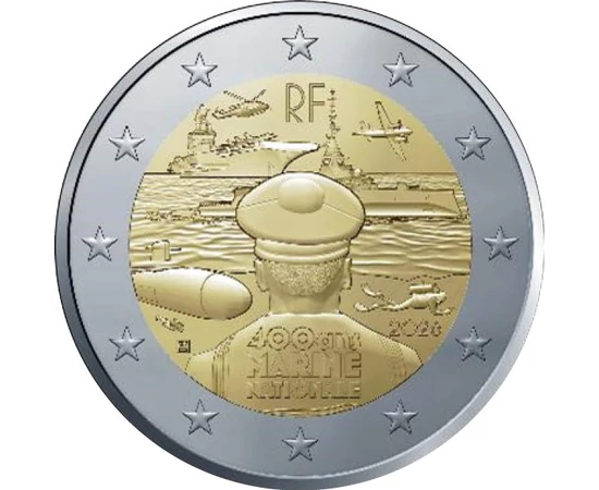 2 euro, Marinar, echipamente militare, , cupru, nichel, 8,52 g, Franţa, 2026