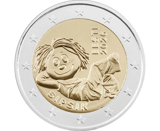 2 euro, Sipsik, , cupru, nichel, 8,52 g, Estonia, 2026