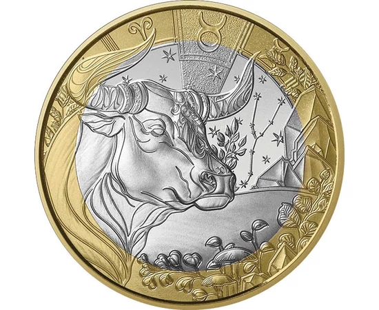 5 euro, Zodia Taur, constelaţia Taurului, cupru, nichel, 11,7 g, Franţa, 2026
