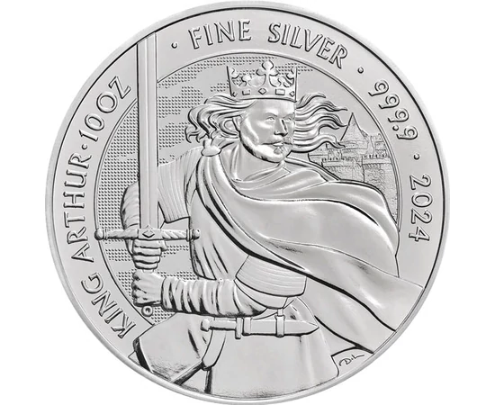 GB/ 10 lire, Regele Arthur, 10uAg, 2024, Marea Britanie