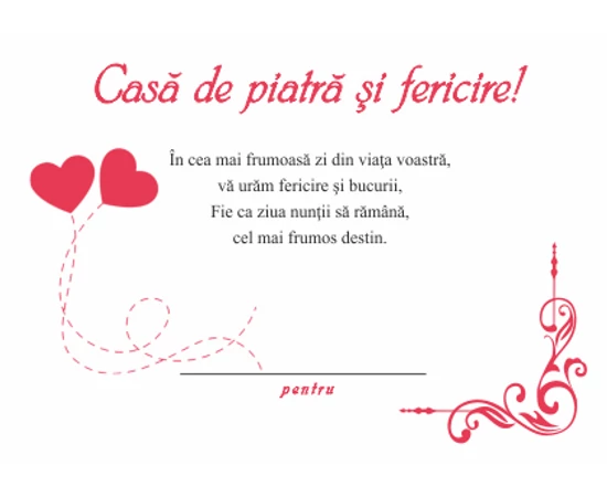  Cu ocazia nunţii  felicitare personalizată  medalie ocazie  ambalată exclusiv