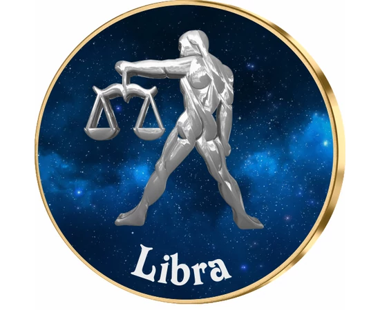 Balanţă, medalie zodiac, ambalată exclusiv 