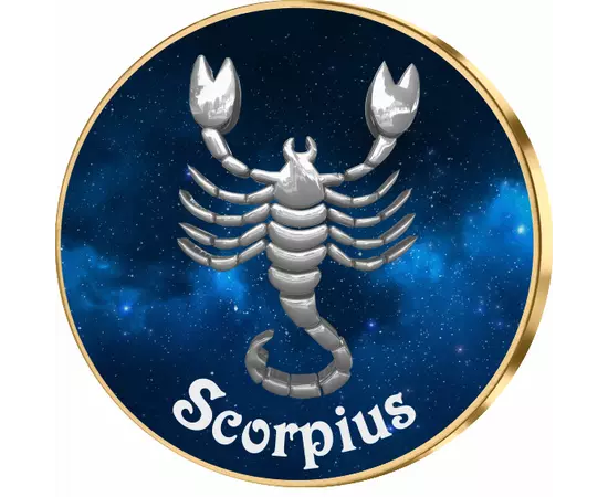 Scorpion, medalie zodiac, ambalată exclusiv 