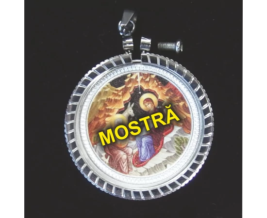 suport pandantiv  Suport pandantiv pentru medalii  metal      Suportul pandantiv poate fi utilizat la medaliile colecţiei „Icoane şi Sfinţi”! 