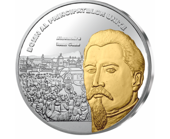 // medalie, România,  // - Alexandru Ioan Cuza a fost primul domnitor al Principatelor Unite. Domnia lui agitată de tensiuni politice, a pus bazele politice, economice, sociale şi culturale statului modern. 