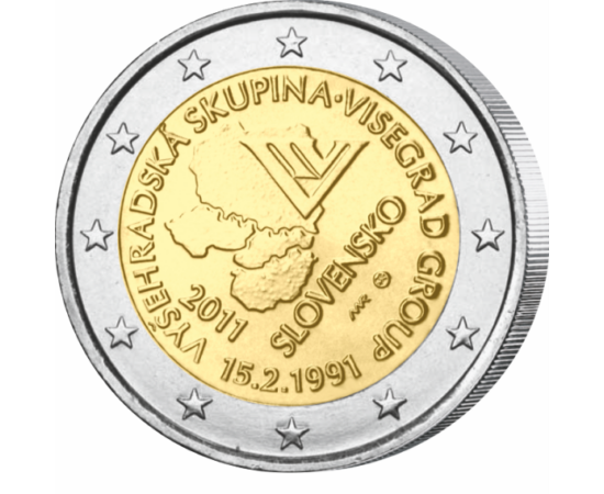  2 euro,V4 Grupul de la Visegrad,2011 Slovacia