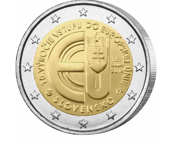  2 euro, 10 ani în UE, 2014 Slovacia