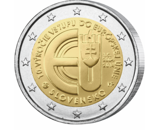  2 euro, 10 ani în UE, 2014 Slovacia