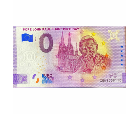  0 euro.Ioan Paul II, banc.sou.2020 Vatican