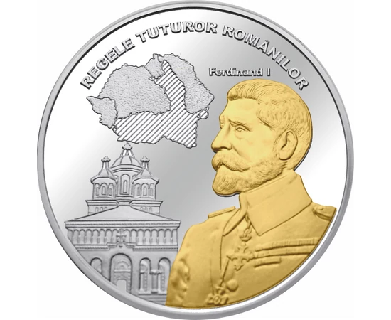  Regele Ferdinand I pl. cu aur piese de colecţie