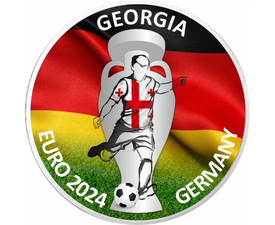 CE de Fotbal, Georgia, 10 euro, argint