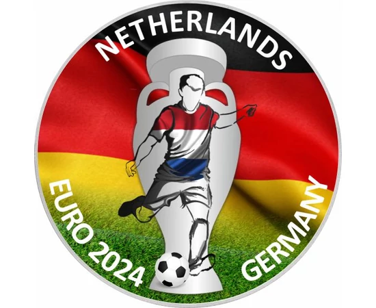 CE de Fotbal, Olanda, 10 euro, argint