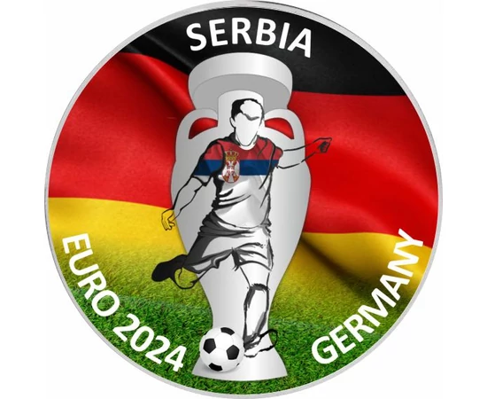 CE de Fotbal, Serbia, 10 euro, argint