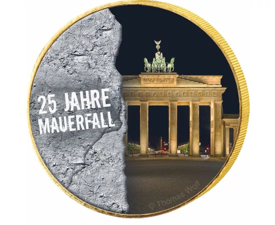 Căderea Zidului Berlinului, set monede color