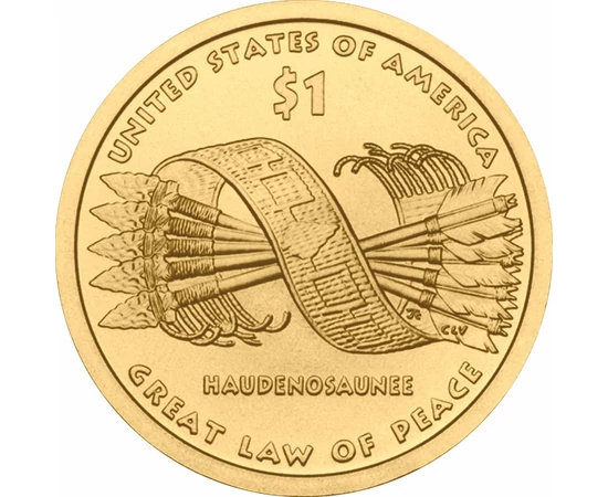 Unirea triburilor Iroquois, 1 dolar, SUA, 2010
