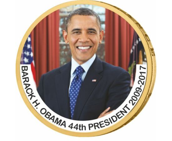  1 dolar, Barack Obama, monedă color, 2007-2020, SUA