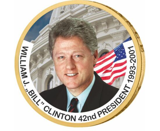  1 dolar, Bill Clinton, monedă color, 2007-2020, SUA