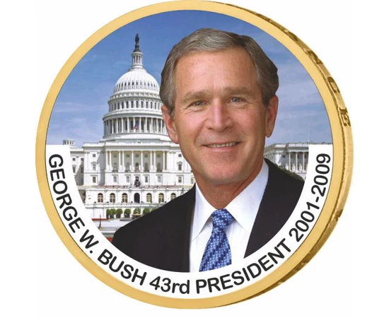  1 dolar, George W. Bush, monedă color, 2007-2020, SUA