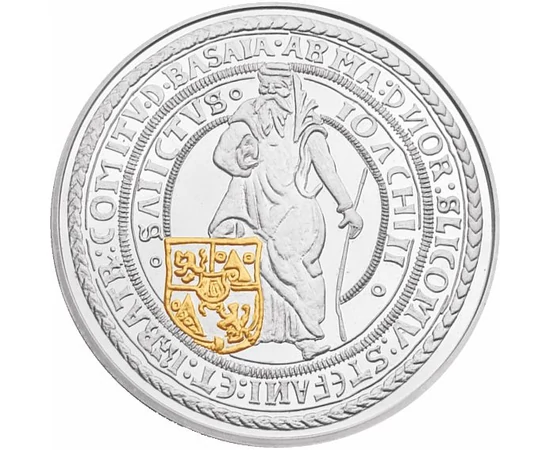 replică, taler, Joachimstaler, primul taler, placat cu argint şi parţial cu aur, , 