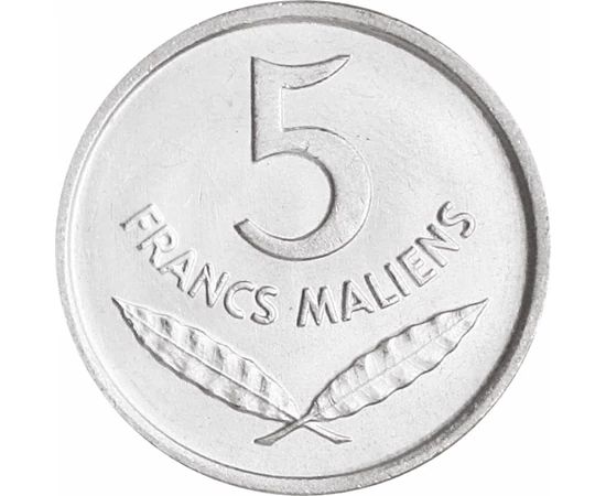 Hipopotamul, 5 franci, Mali, 1961