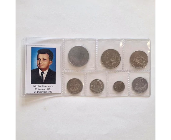 Nicolae Ceauşescu – 5, 15, 2x25 bani,  1, 3, 5 lei România, 1966-1990
