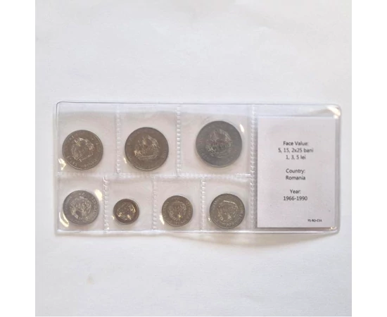 Nicolae Ceauşescu – 5, 15, 2x25 bani,  1, 3, 5 lei România, 1966-1990