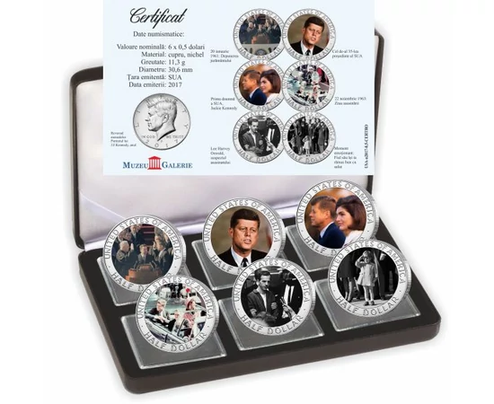 USA/ 6 x 1/2 dolar, John F. Kennedy