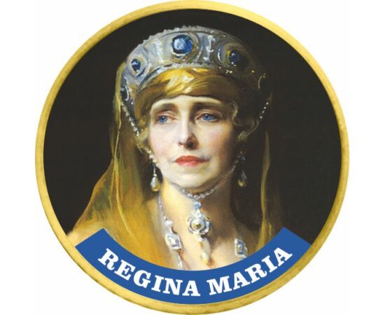 Regina Maria, 50 cenţi, motiv colorat