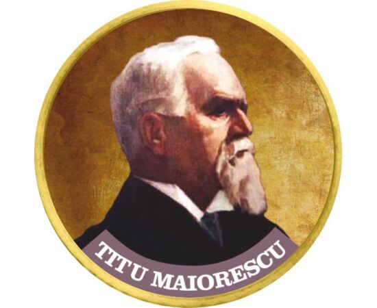Titu Maiorescu, 50 cenţi, motiv colorat