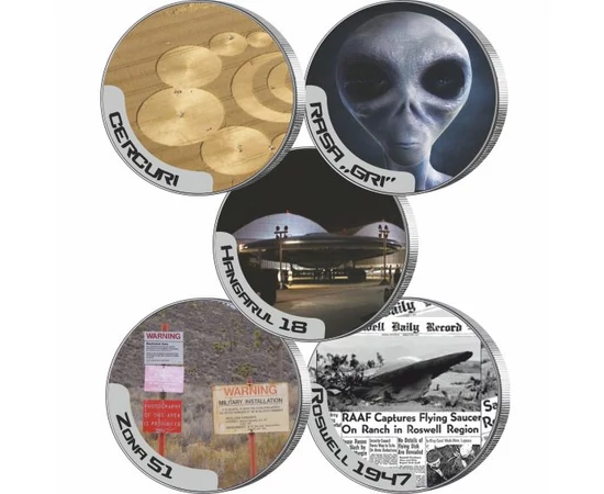 5x1/4 dolar, Secrete şi mistere – 1947 Roswell, CuNi, 2010-2017, SUA