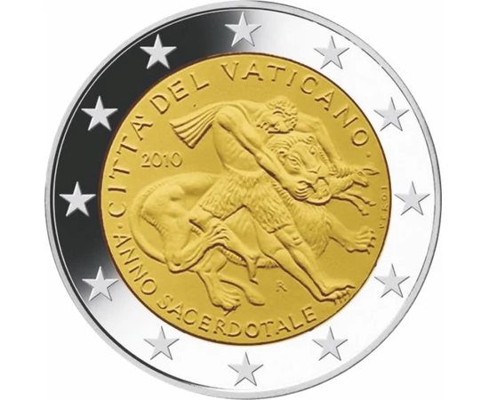 Anul Sfintei Preoţii, 2 euro, Vatican, 2010